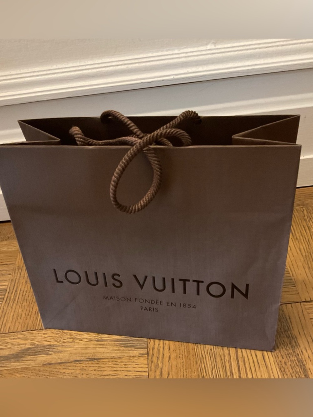 Louis Vuitton Brown Shopping Bag with Braided Handles - Picture 2 of 6